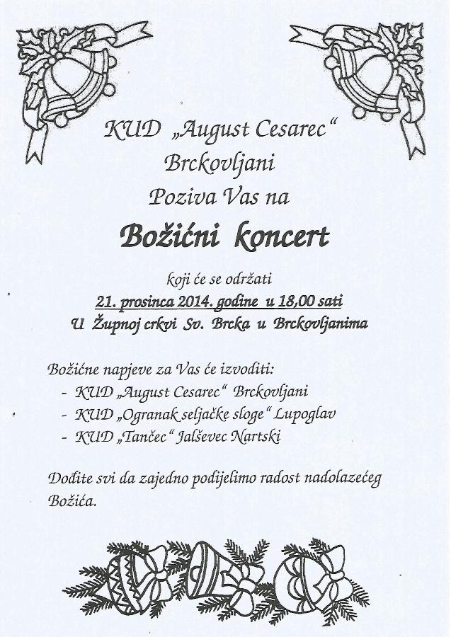 Plakat- Božićni koncert